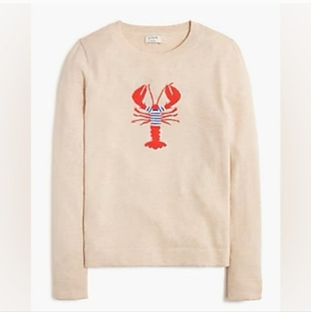 J. Crew Factory Lobster Teddie Sweater - beige - Picture 3 of 11